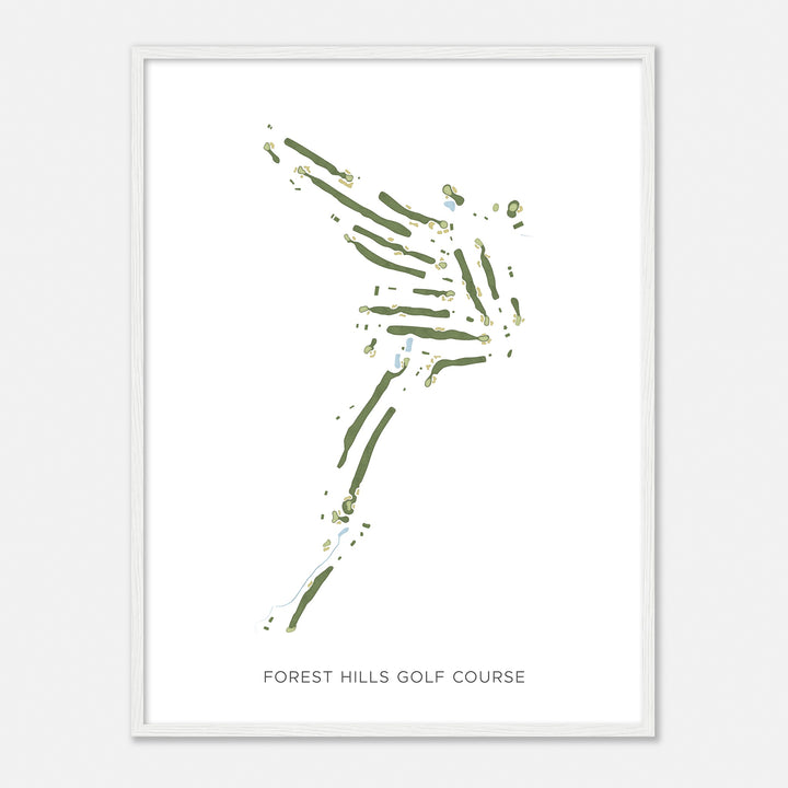 Print of Forest Hills Golf Course Modern Map