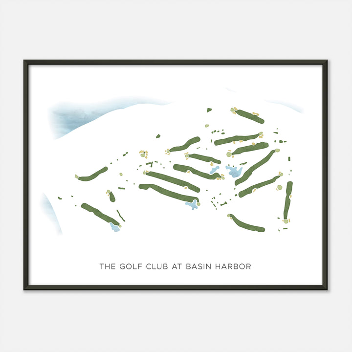 Print of The Golf Club At Basin Harbor Modern Map