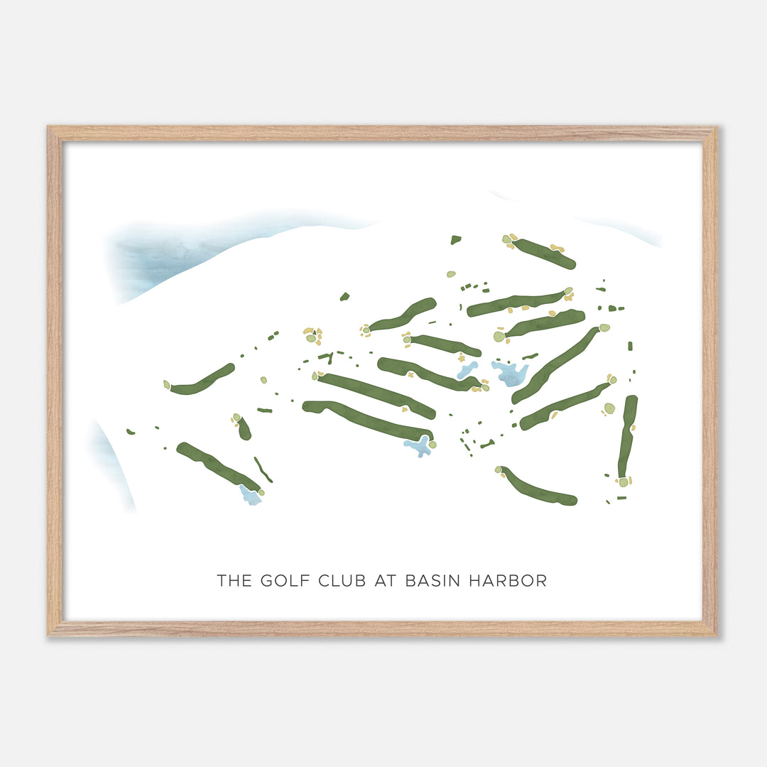 Print of The Golf Club At Basin Harbor Modern Map