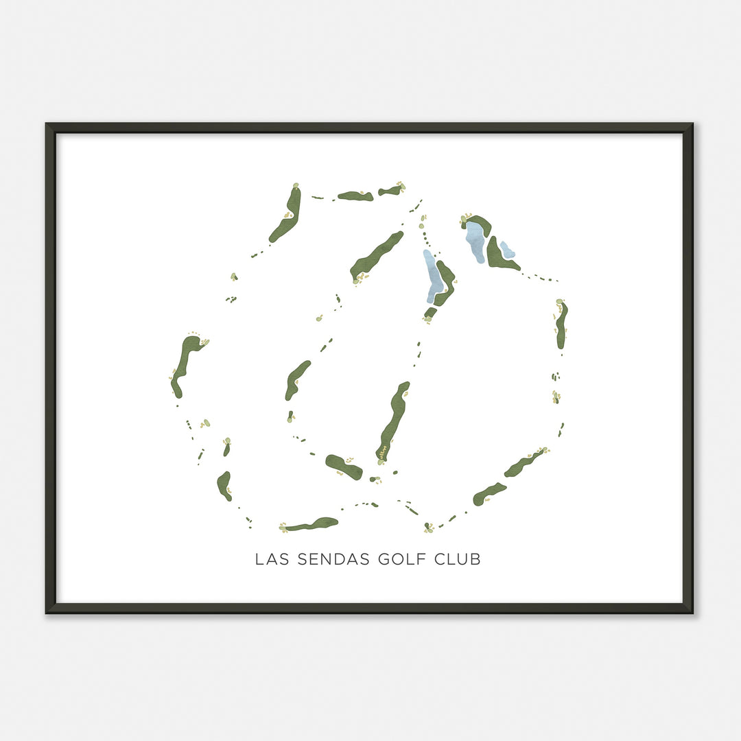 Print of Las Sendas Golf Club Modern Map