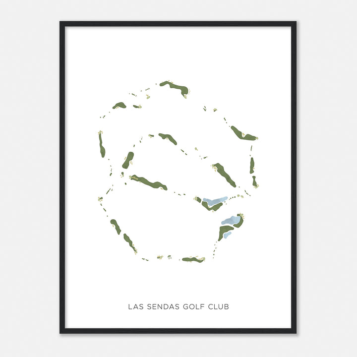 Print of Las Sendas Golf Club Modern Map