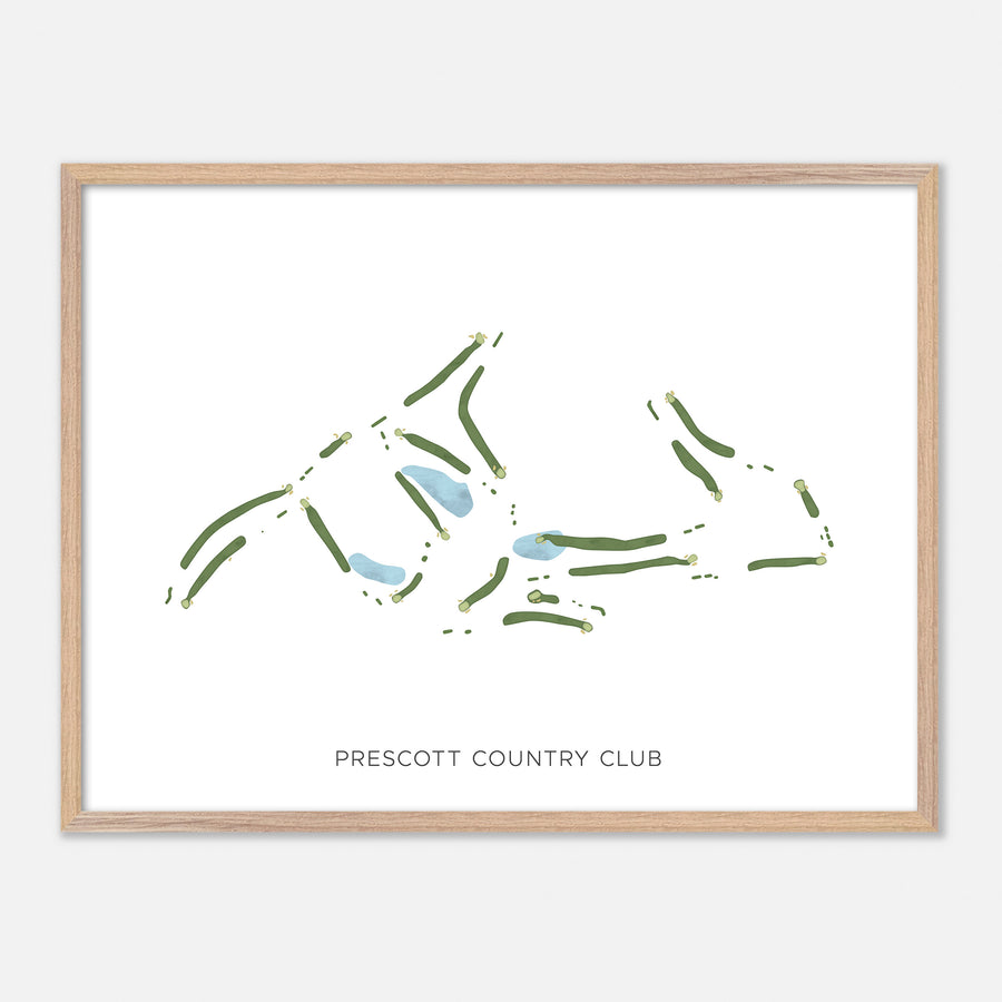 Print of Prescott Country Club Modern Map