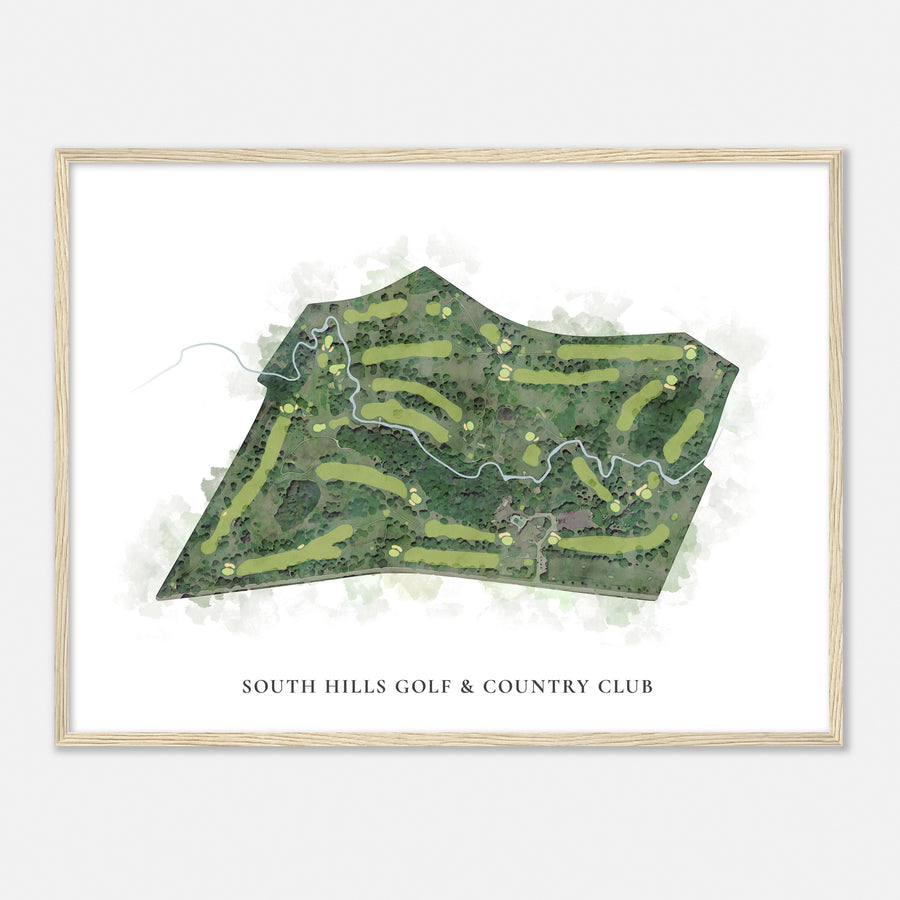 Print of South Hills Golf & Country Club Classic Map