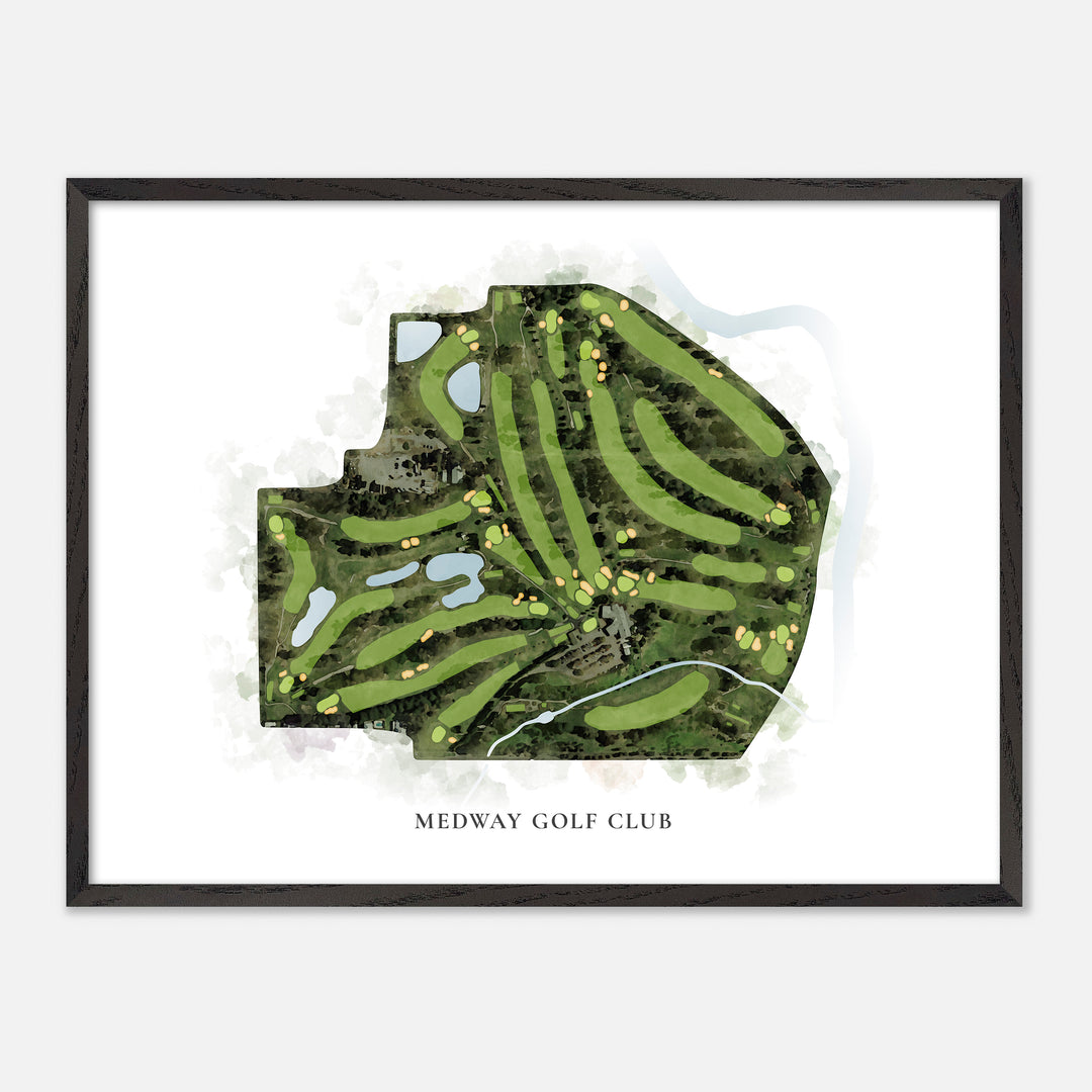 Print of Medway Golf Club Classic Map