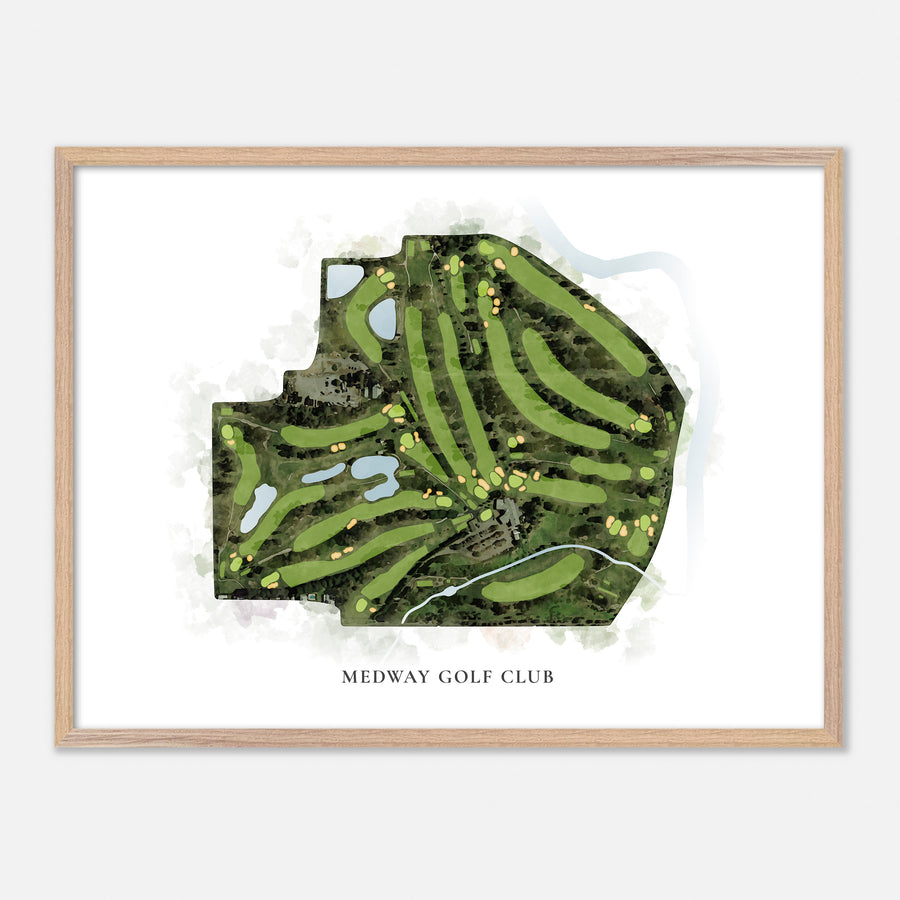 Print of Medway Golf Club Classic Map