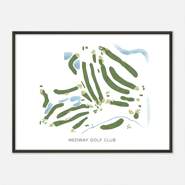 Print of Medway Golf Club Modern Map