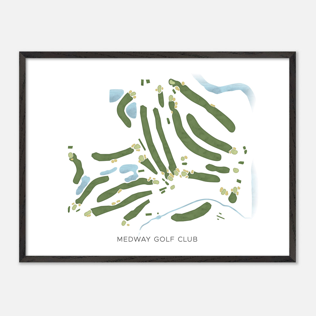 Print of Medway Golf Club Modern Map