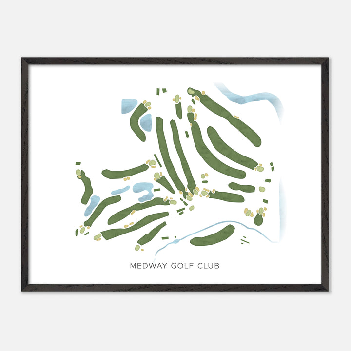 Print of Medway Golf Club Modern Map