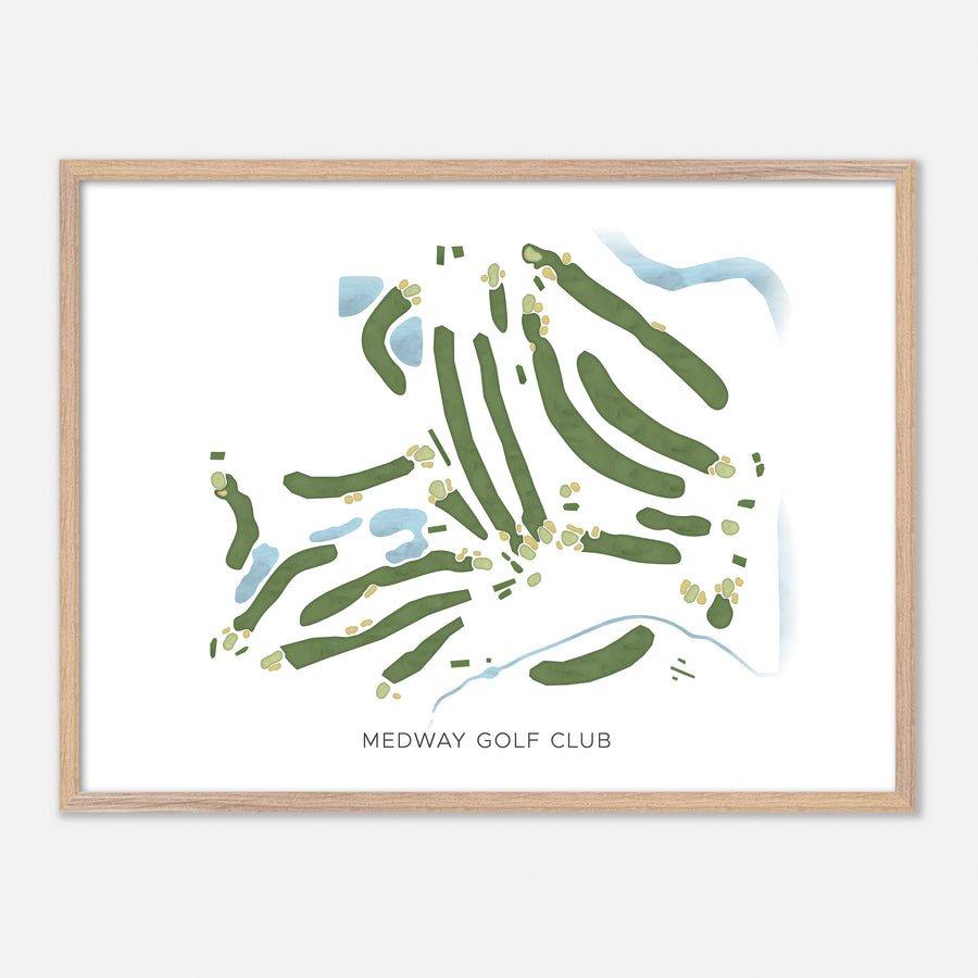 Print of Medway Golf Club Modern Map