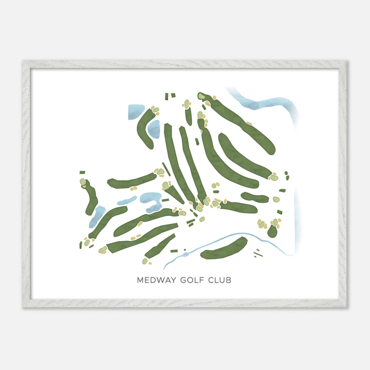 Print of Medway Golf Club Modern Map