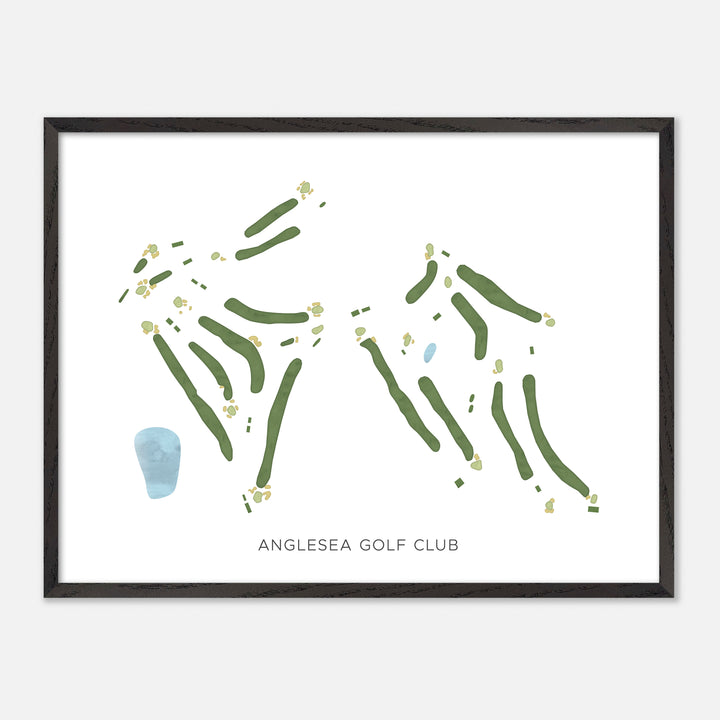 Print of Anglesea Golf Club Modern Map