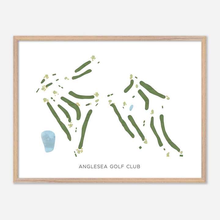 Print of Anglesea Golf Club Modern Map