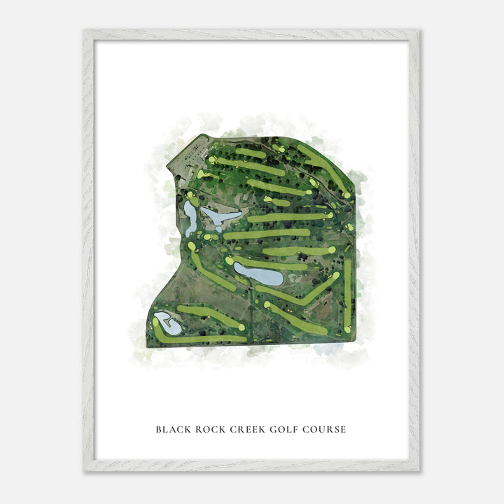 Print of Black Rock Creek Golf Course Classic Map