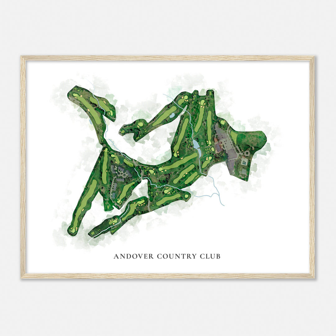 Print of Andover Country Club Classic Map