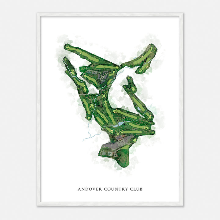 Print of Andover Country Club Classic Map