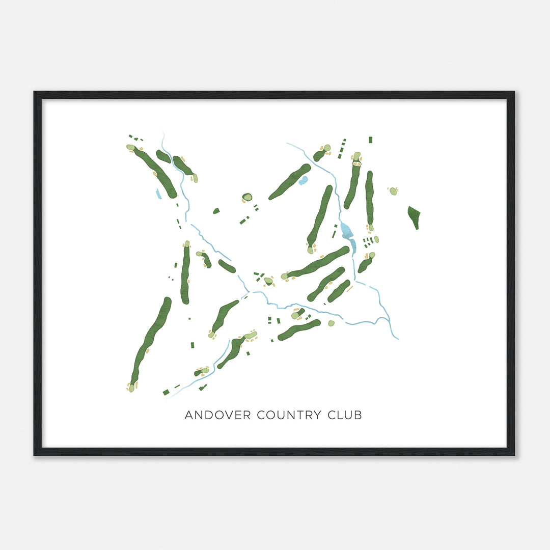 Print of Andover Country Club Modern Map