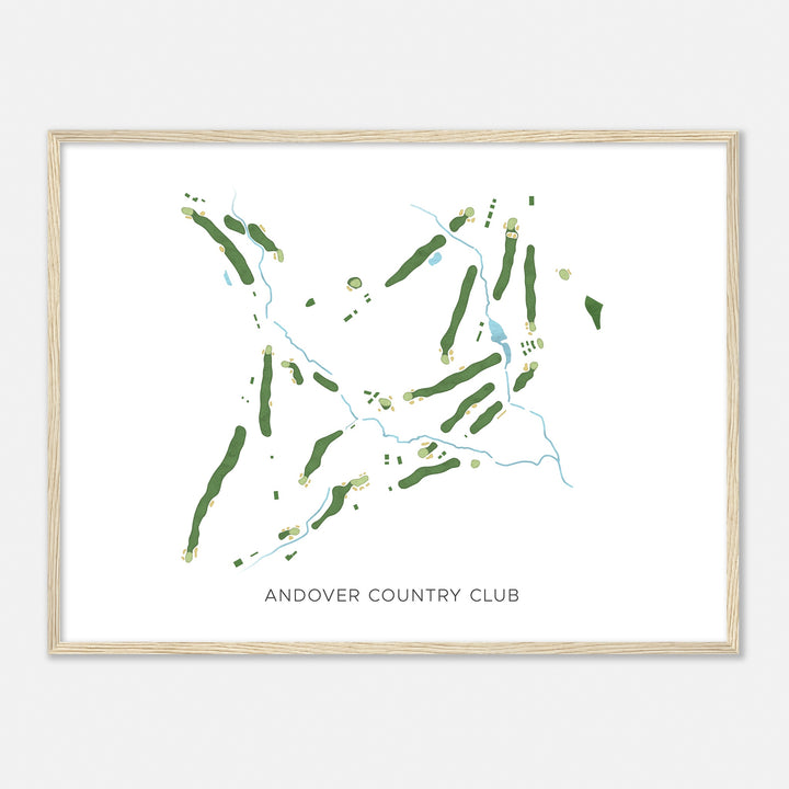 Print of Andover Country Club Modern Map