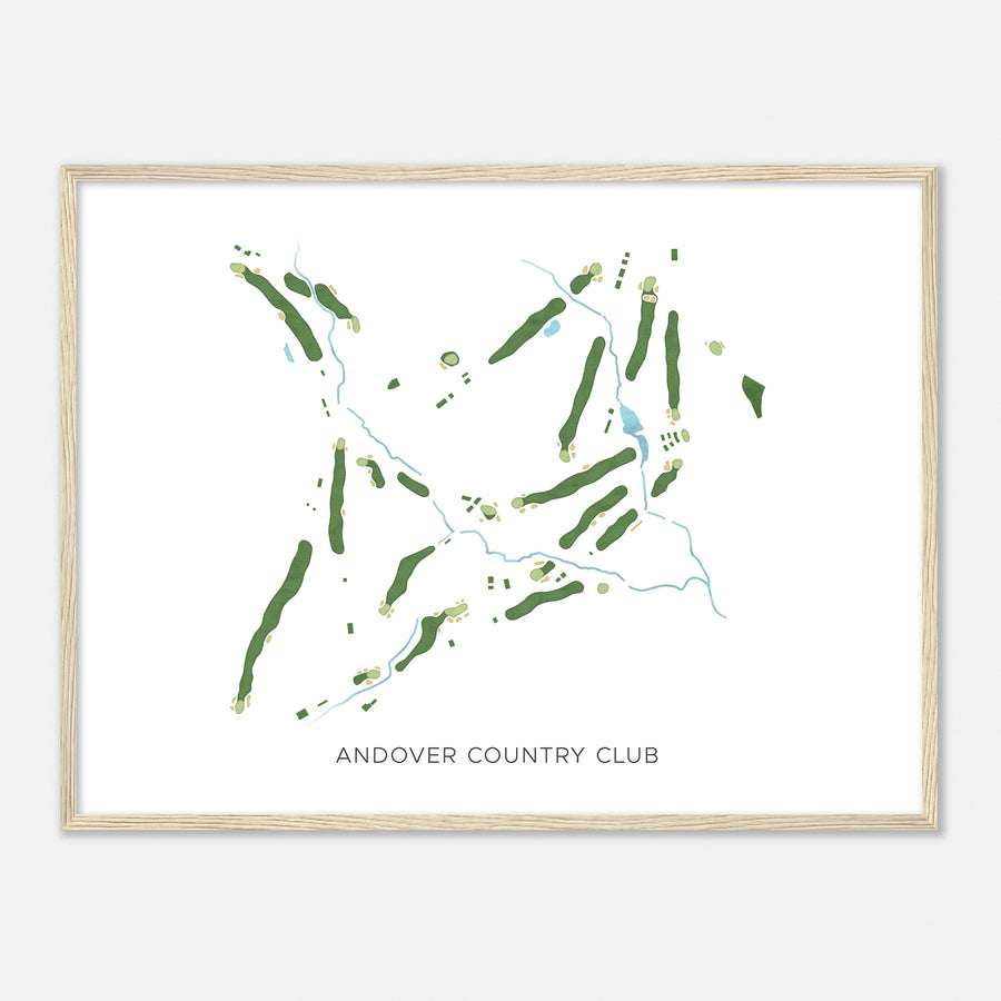 Print of Andover Country Club Modern Map