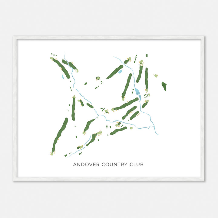 Print of Andover Country Club Modern Map