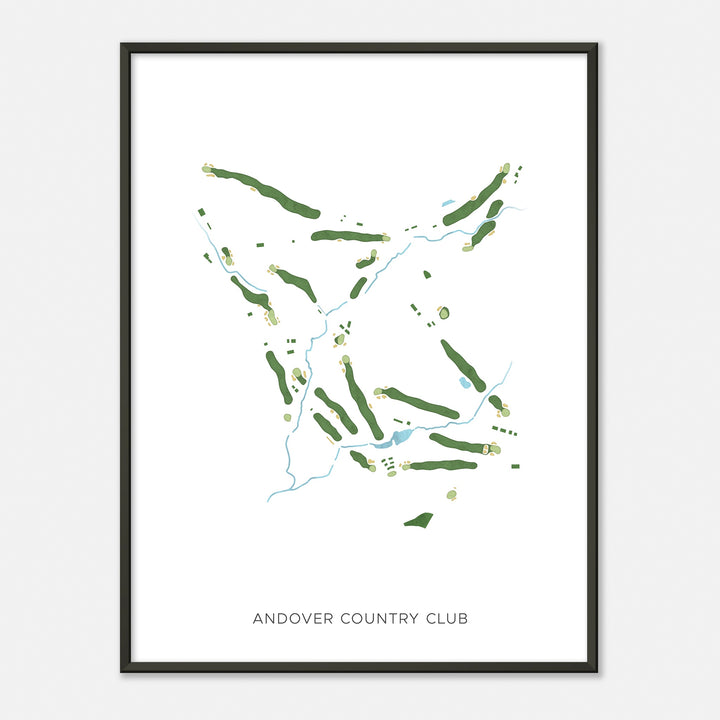 Print of Andover Country Club Modern Map