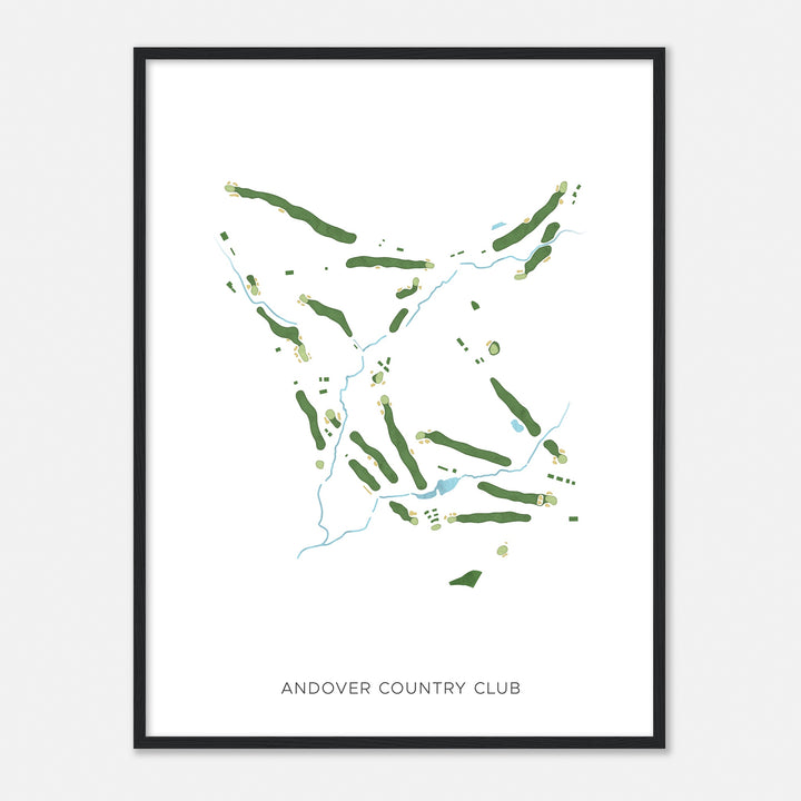 Print of Andover Country Club Modern Map