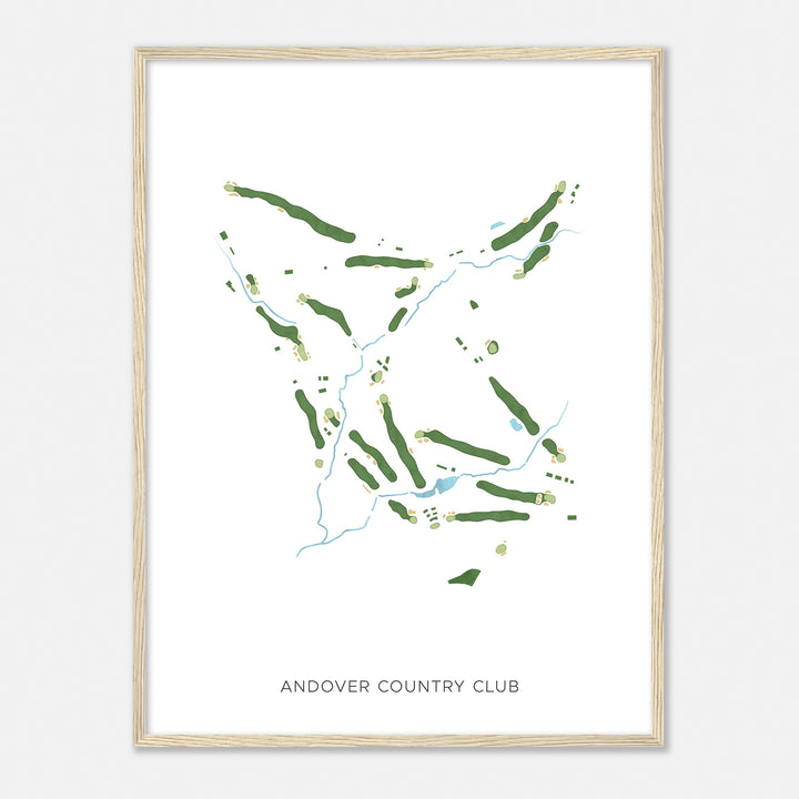 Print of Andover Country Club Modern Map