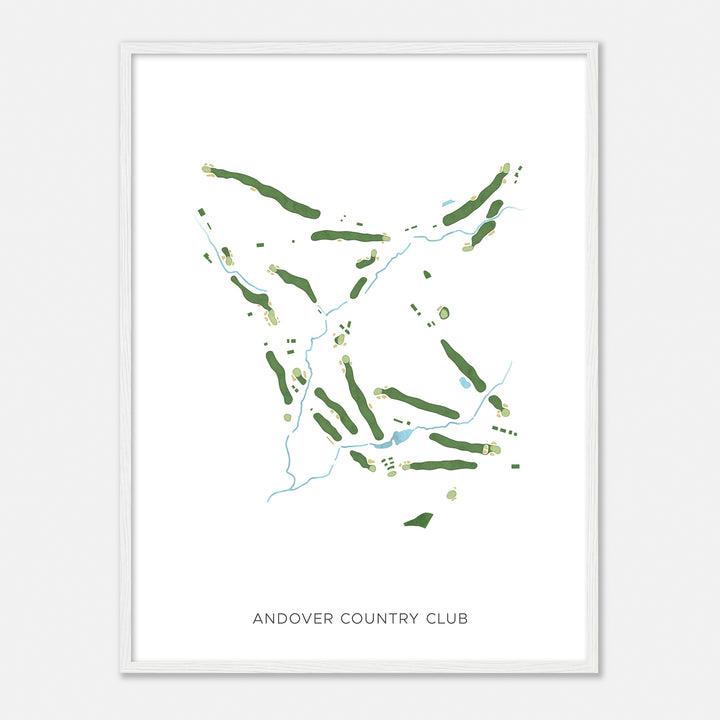 Print of Andover Country Club Modern Map