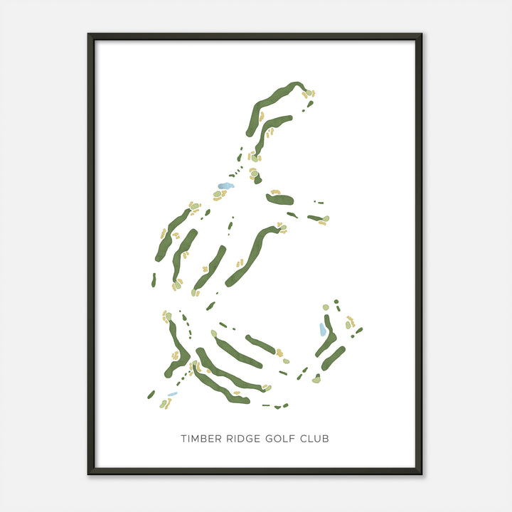 Print of Timber Ridge Golf Club Modern Map