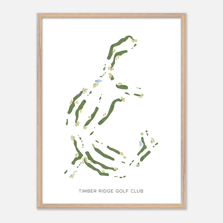 Print of Timber Ridge Golf Club Modern Map
