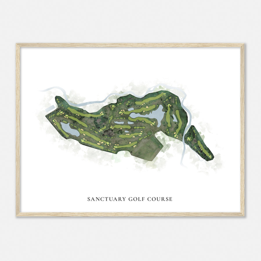 Print of Sanctuary Golf Course Classic Map