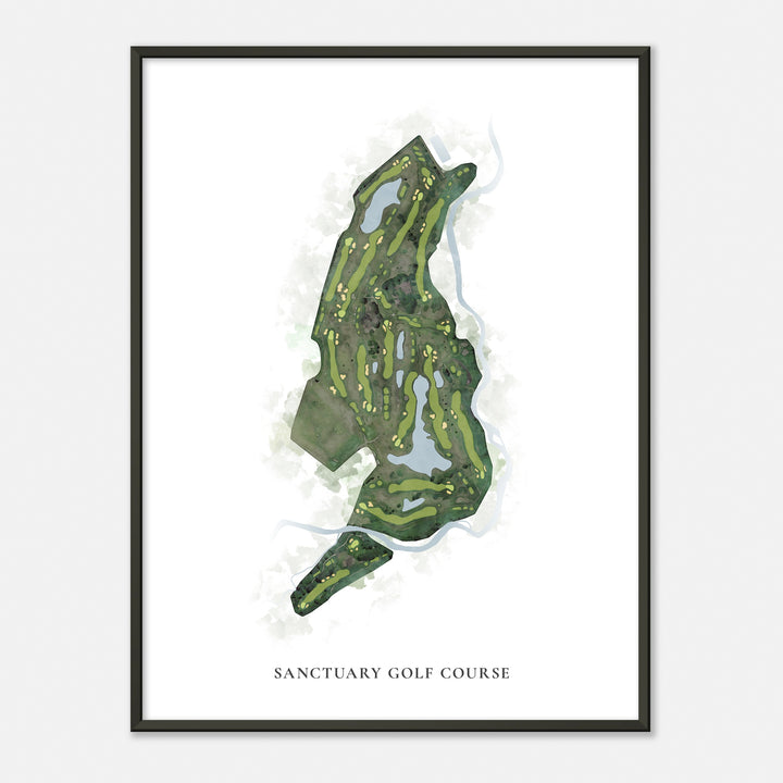 Print of Sanctuary Golf Course Classic Map