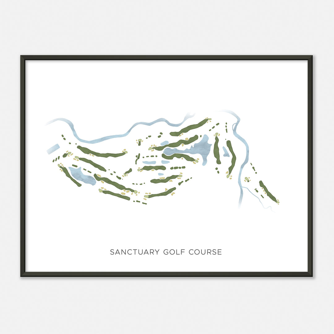 Print of Sanctuary Golf Course Modern Map