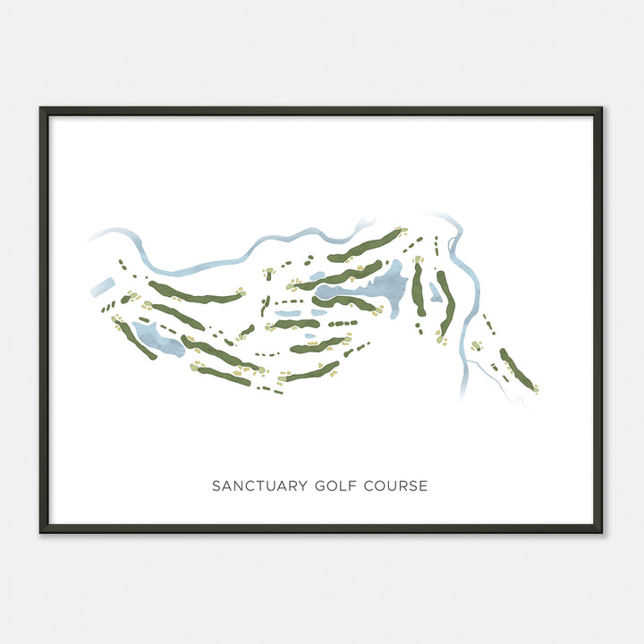 Print of Sanctuary Golf Course Modern Map