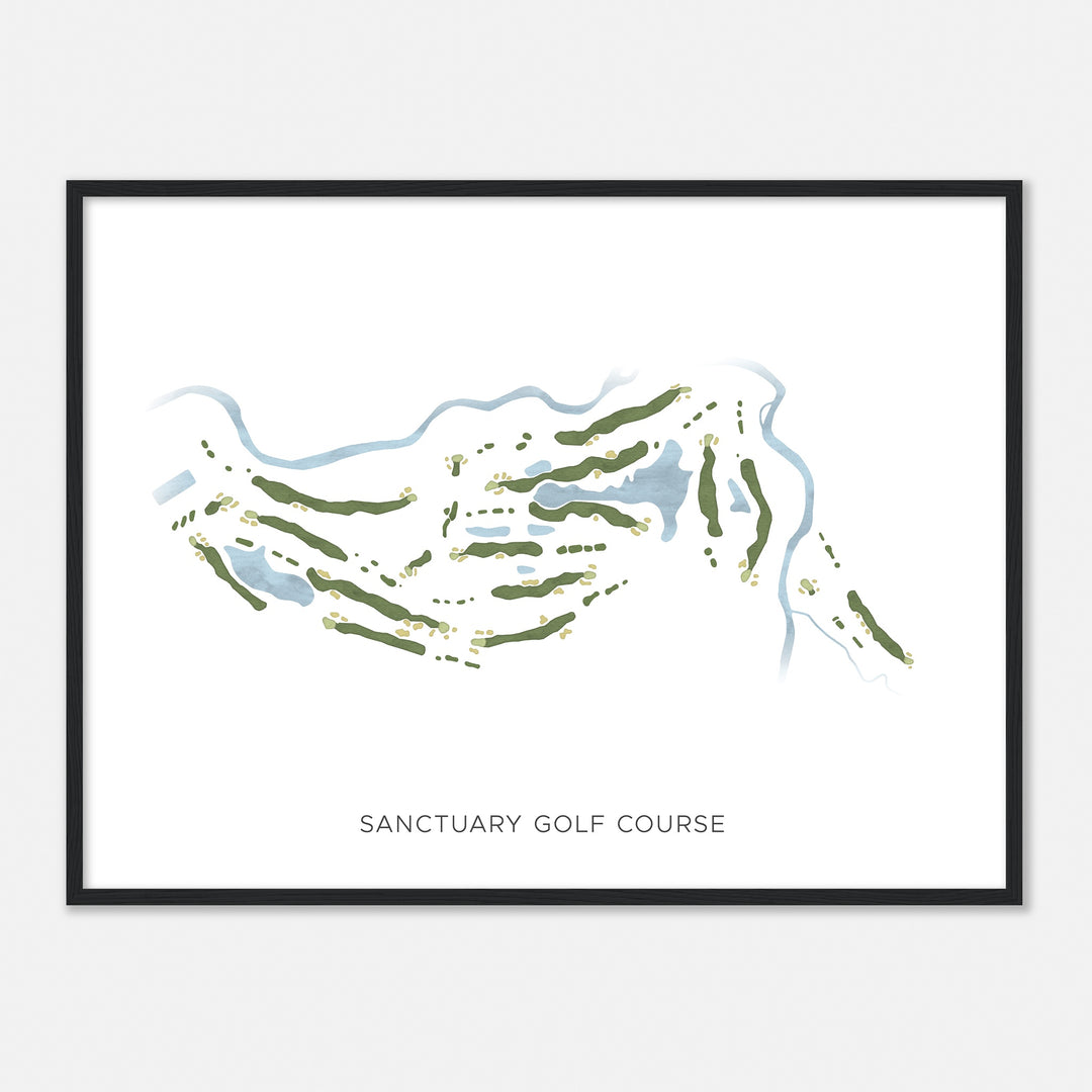 Print of Sanctuary Golf Course Modern Map