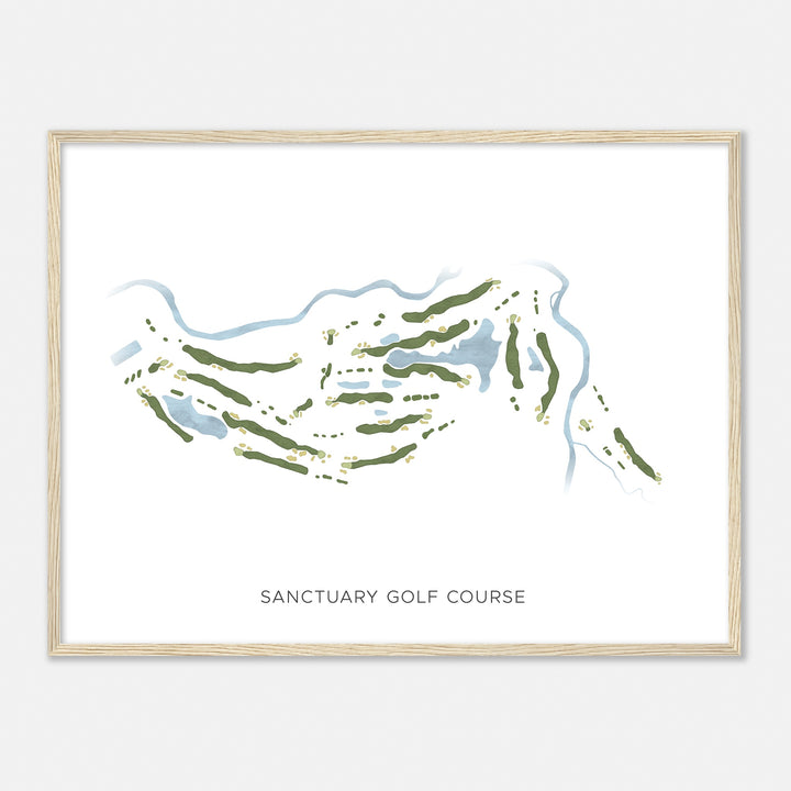 Print of Sanctuary Golf Course Modern Map