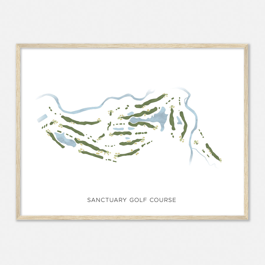 Print of Sanctuary Golf Course Modern Map