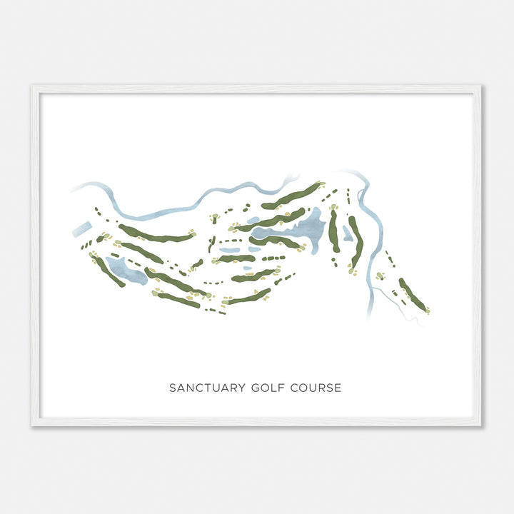 Print of Sanctuary Golf Course Modern Map