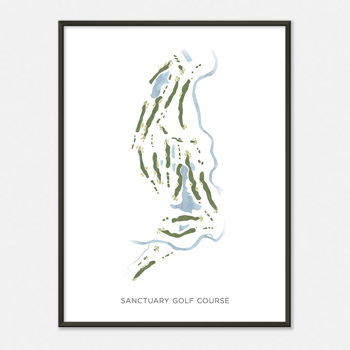 Print of Sanctuary Golf Course Modern Map