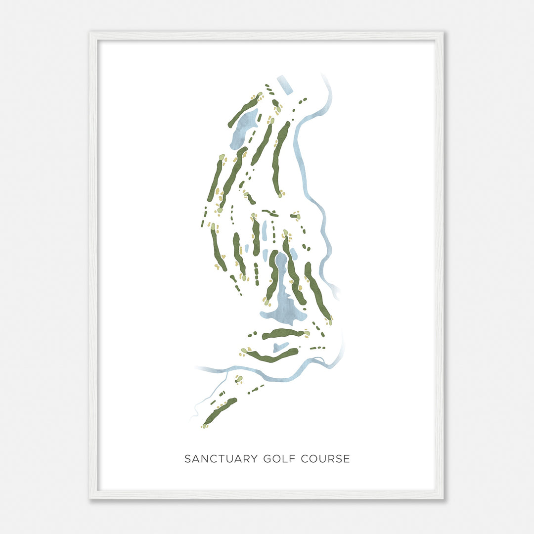 Print of Sanctuary Golf Course Modern Map