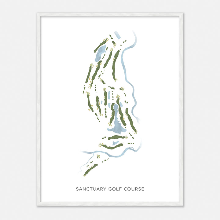 Print of Sanctuary Golf Course Modern Map