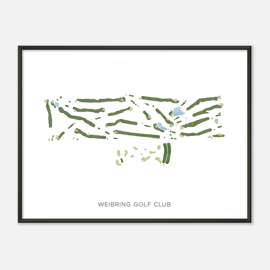 Print of Weibring Golf Club Modern Map