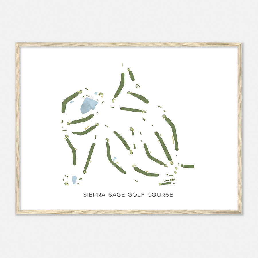 Print of Sierra Sage Golf Course Modern Map