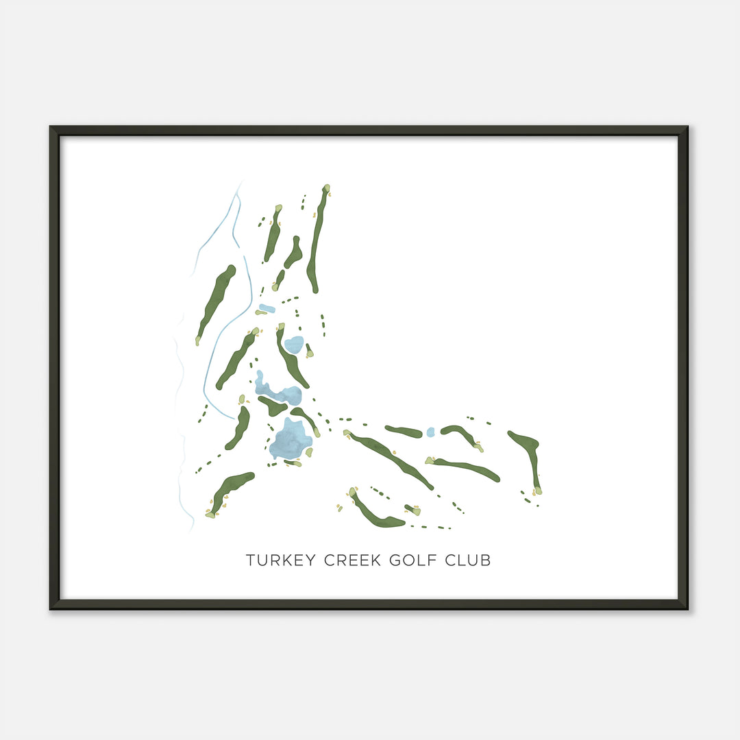 Print of Turkey Creek Golf Club Modern Map