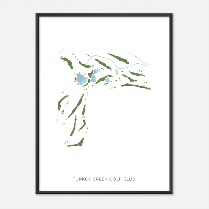 Print of Turkey Creek Golf Club Modern Map