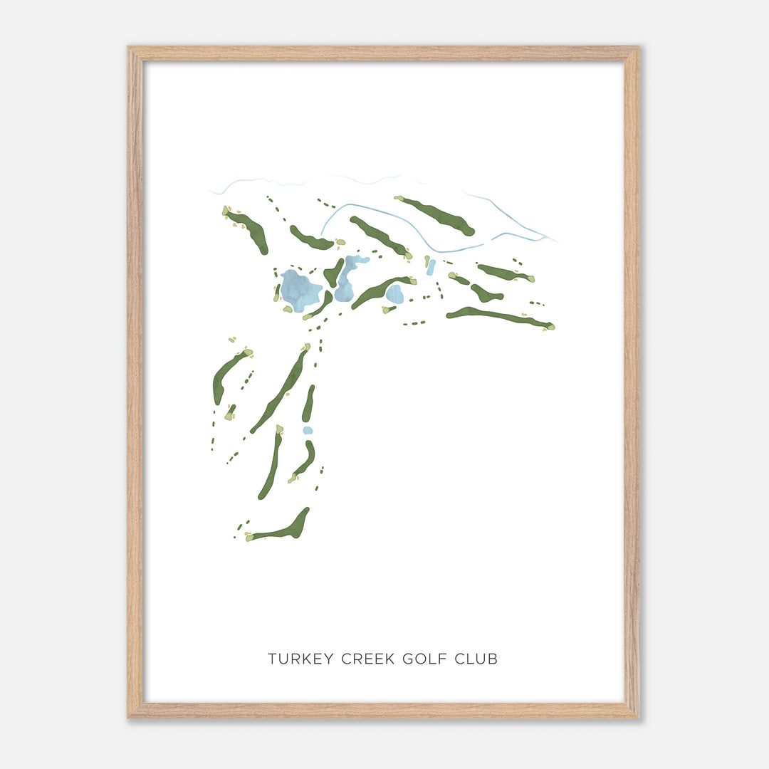 Print of Turkey Creek Golf Club Modern Map
