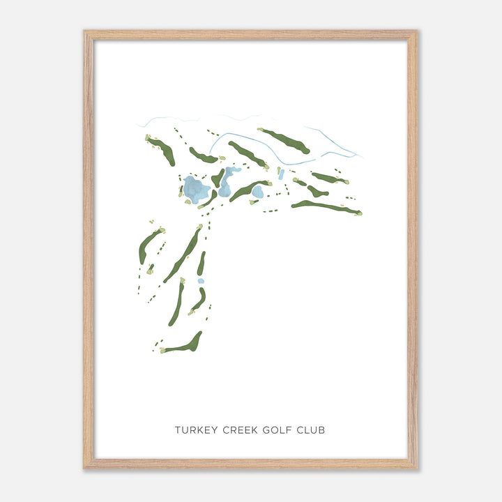 Print of Turkey Creek Golf Club Modern Map