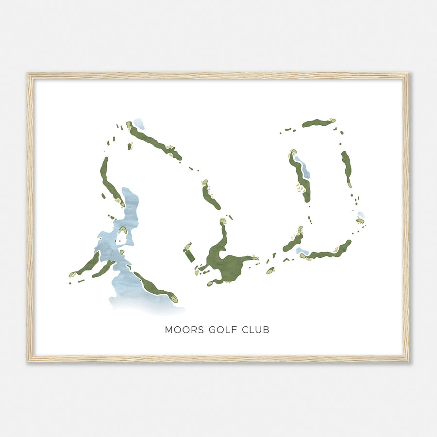 Print of Moors Golf Club Modern Map
