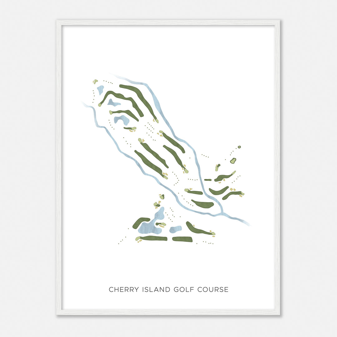 Print of Cherry Island Golf Course Modern Map