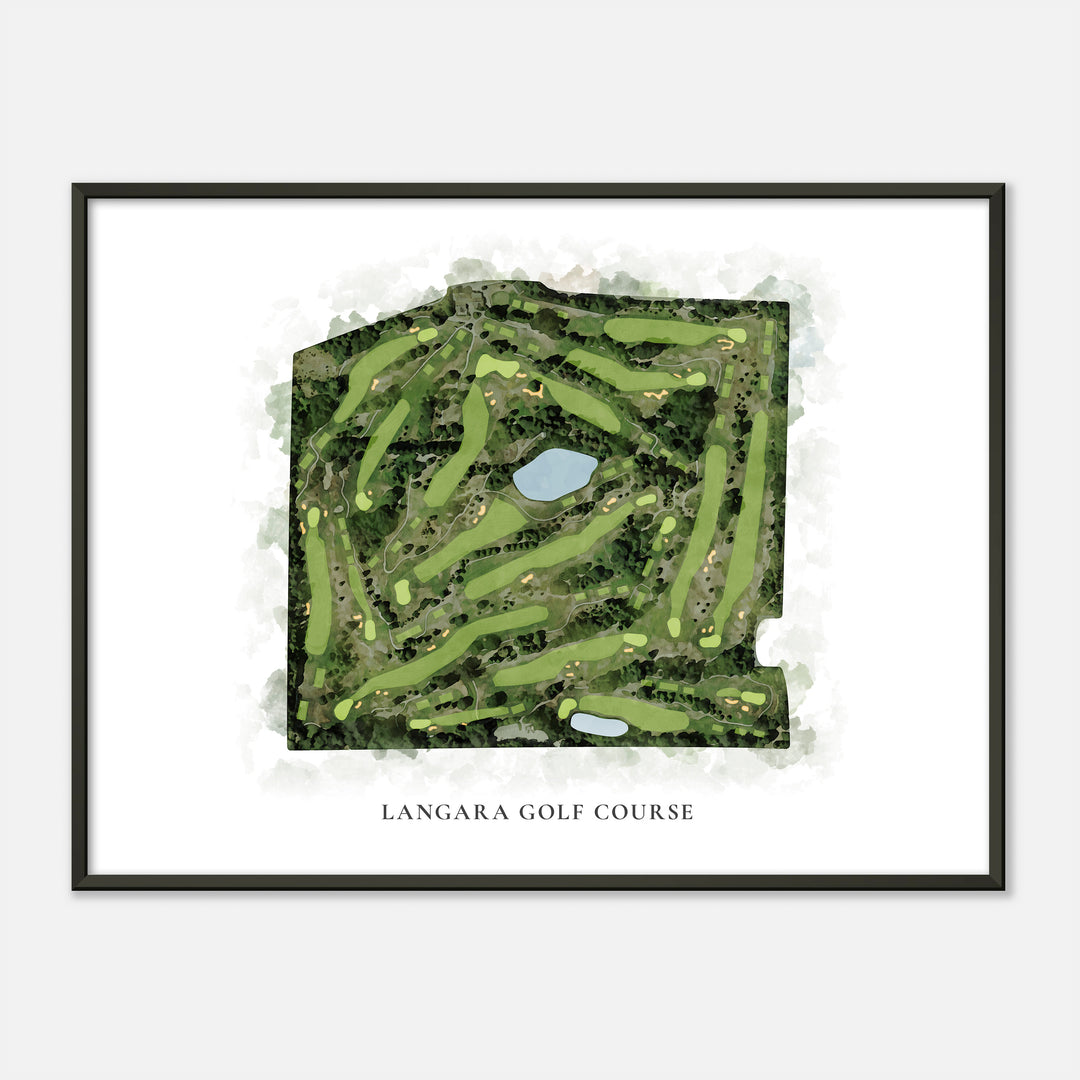 Print of Langara Golf Course Classic Map