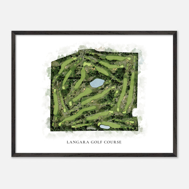 Print of Langara Golf Course Classic Map